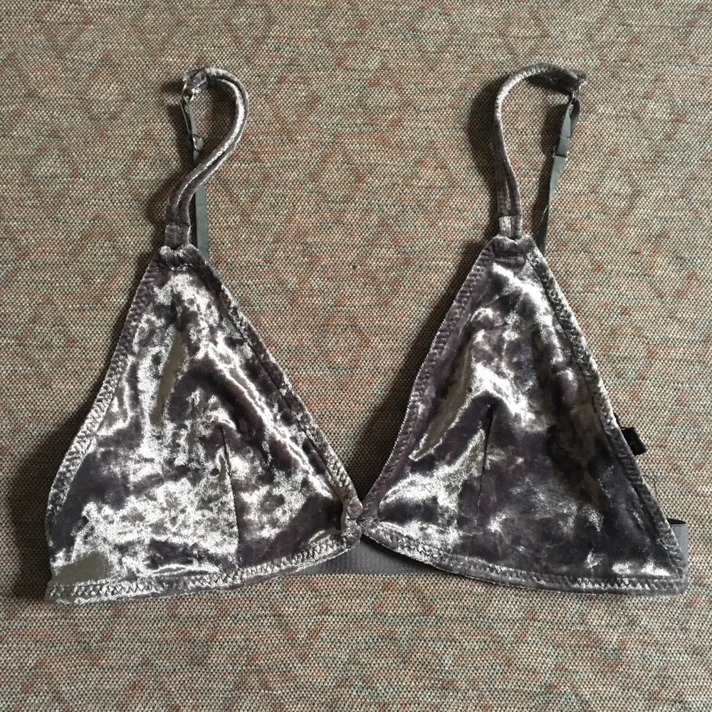 Crushed velvet bralette